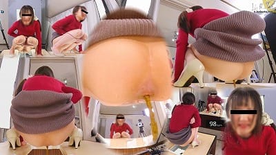 鏡を見ながらのウンコ 恥態鏡覗糞姿26サンプル2